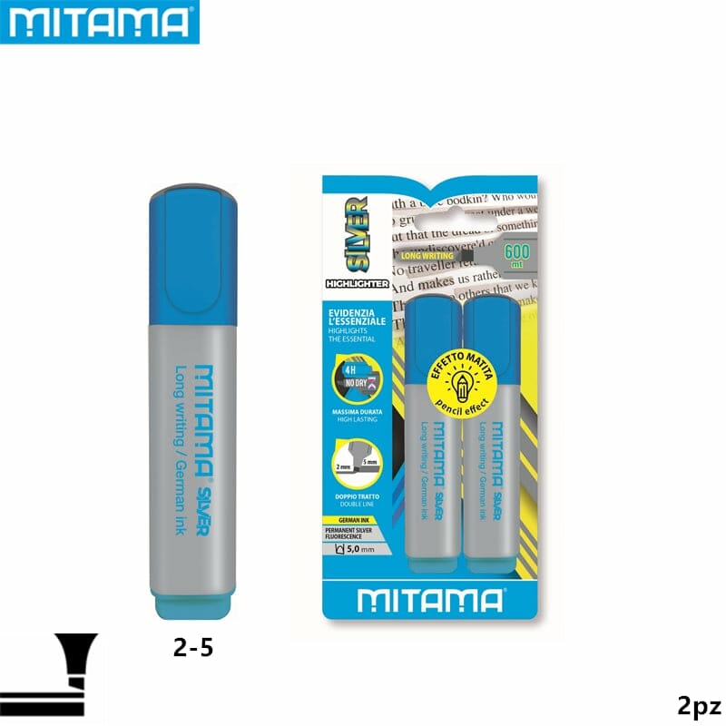 Evidenziatore Mitama Fluo - Bl. 2 pz [cod. 61250] - Mitama